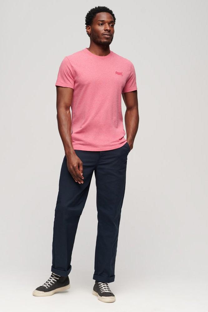 VINTAGE LOGO EMB TEE M1011245A PUNCH PINK MARL
